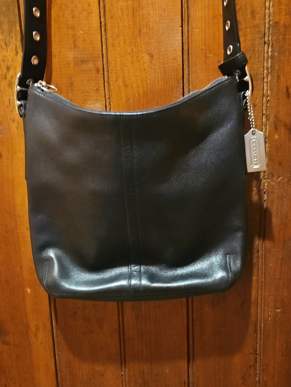 Coach Black Leather Shoulder Bag